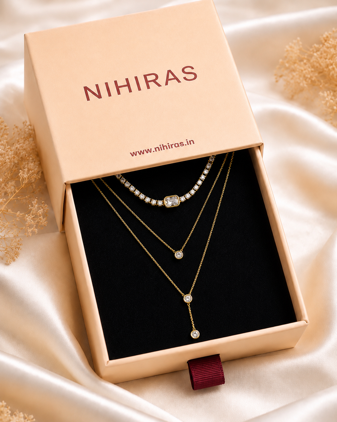 Layer Demi- Fine and solitaire Necklace