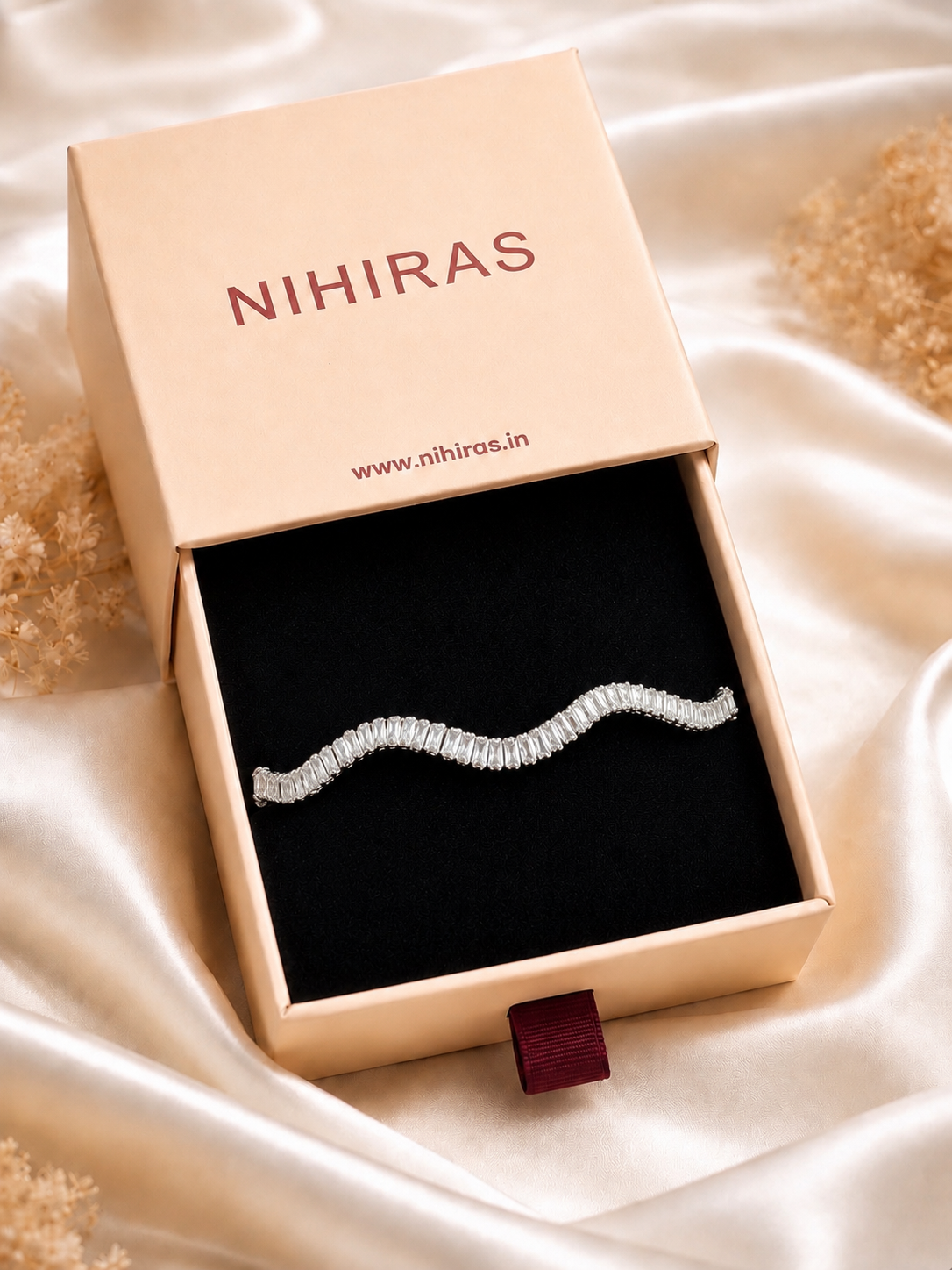 Wave Zirconia Tennis Bracelet — Silver Plated |Anti-tarnish