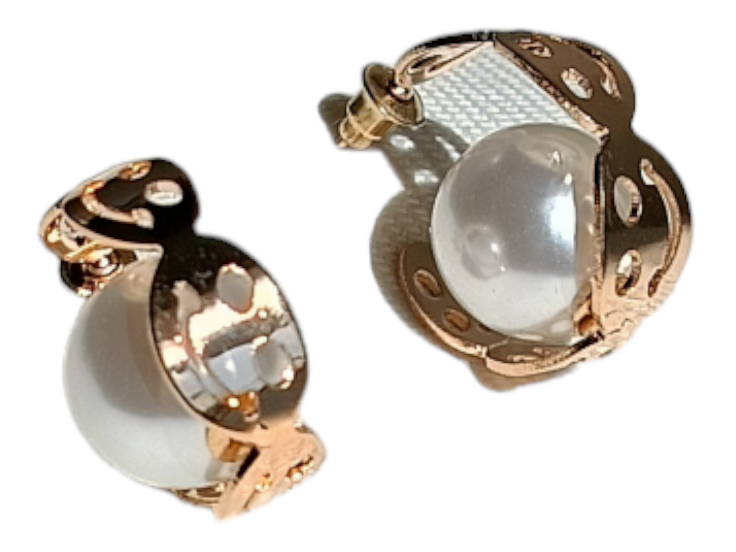 Smiley Pearl Hoops
