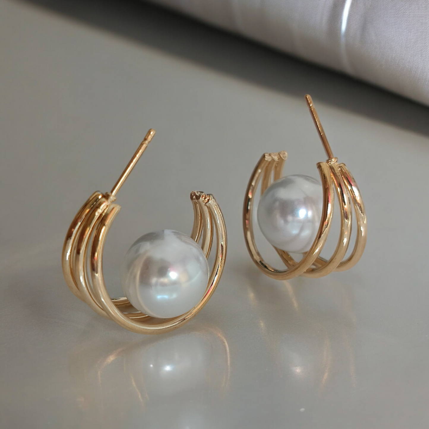 Celebrity Pearl Hoops