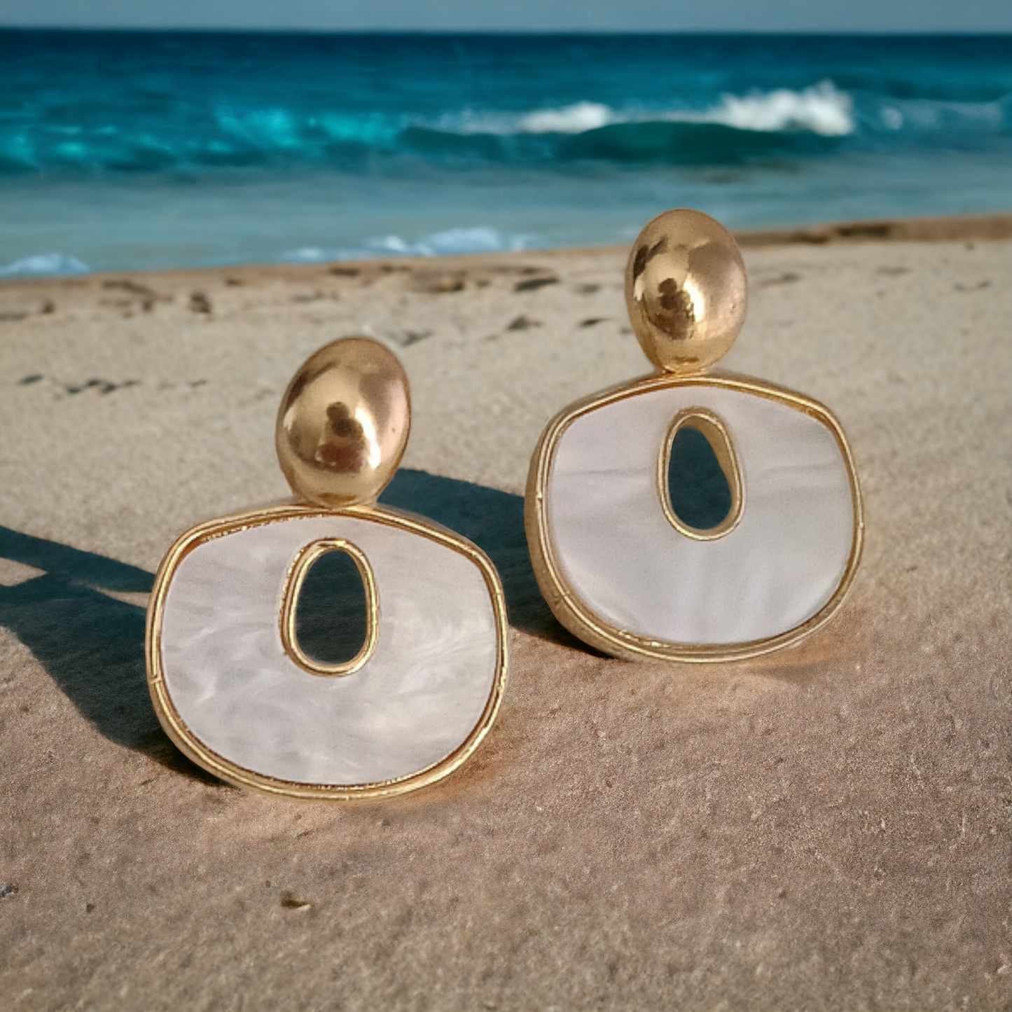 Dazzling White Earrings