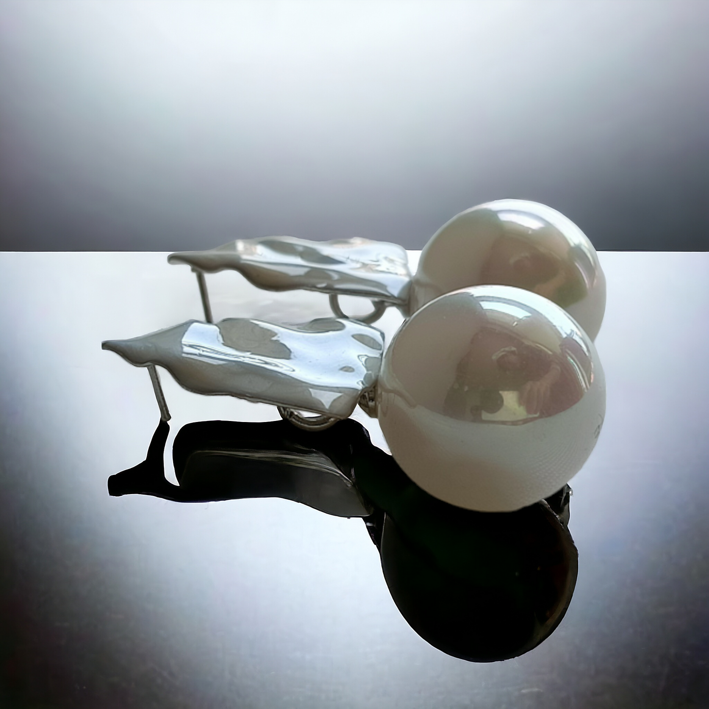 White Pearl Earrings