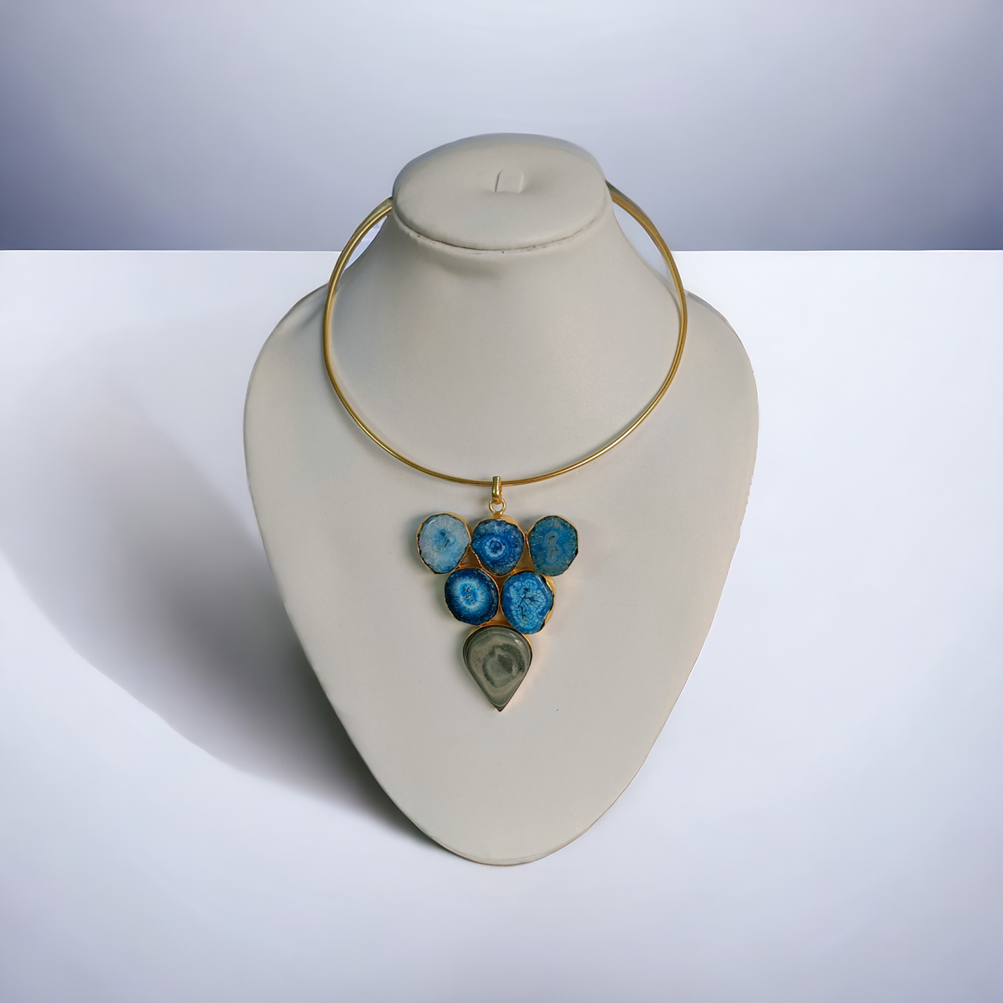 Ocean Blue Semi Precious Hasli