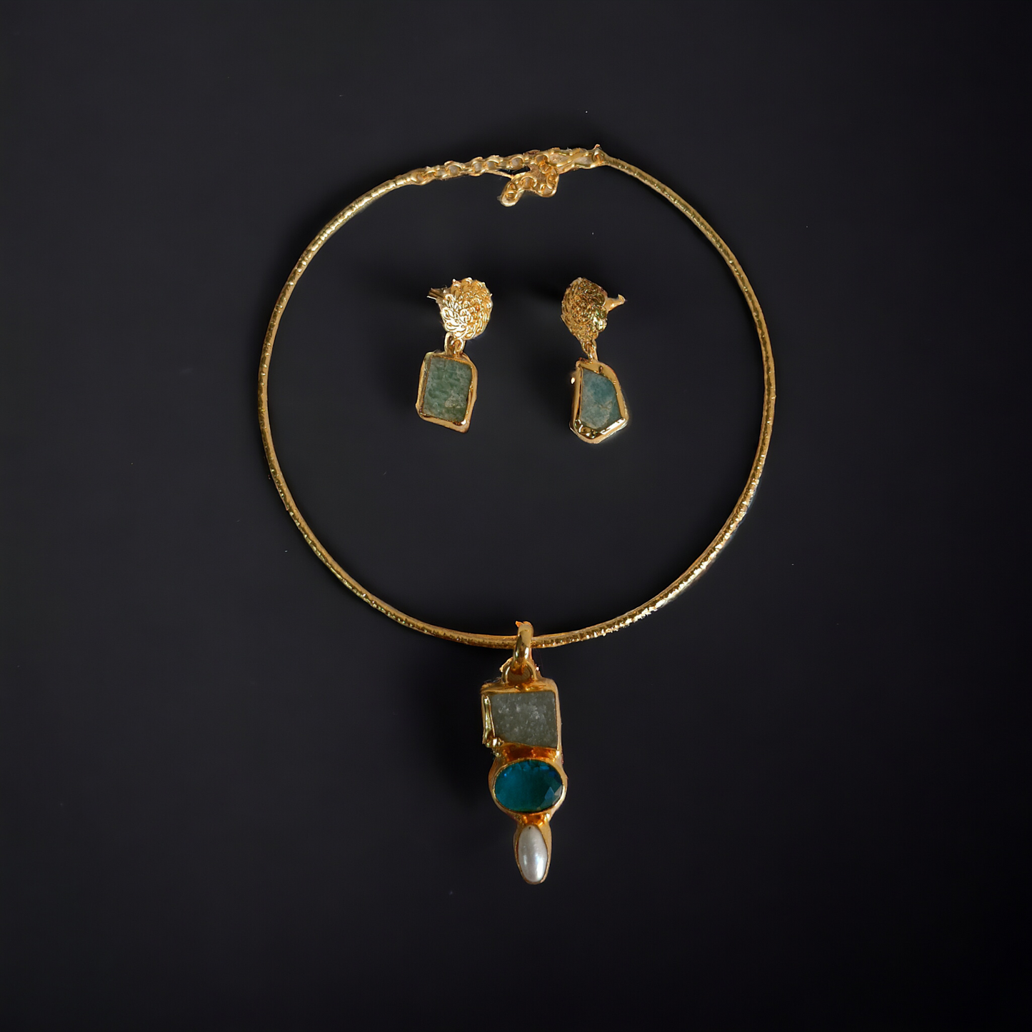 Golden Turquoise Blue Hasli