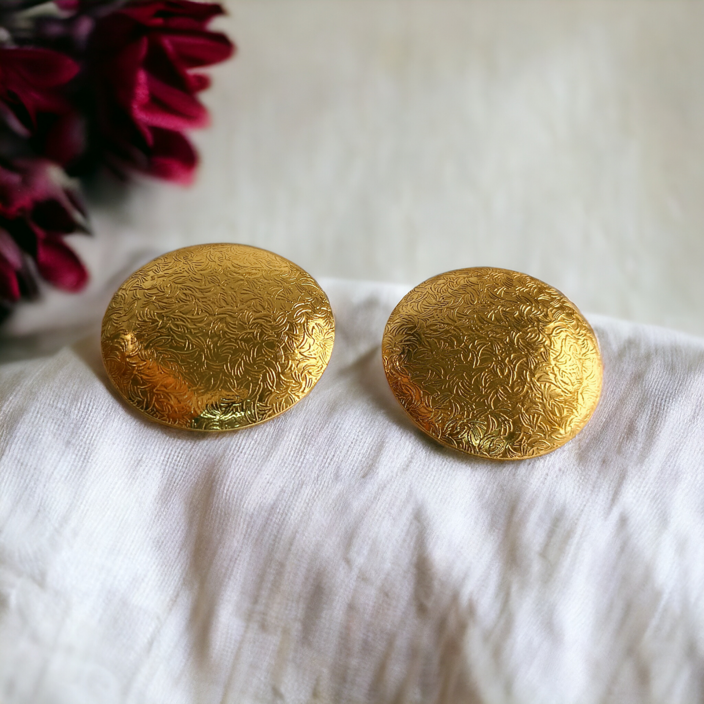 Brass Shield Earring