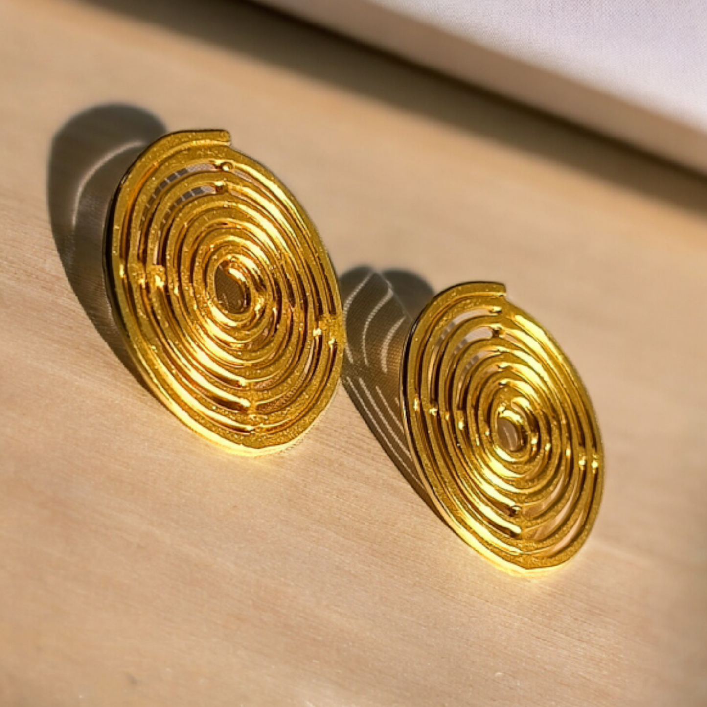 Spiral-Design Stud Earrings
