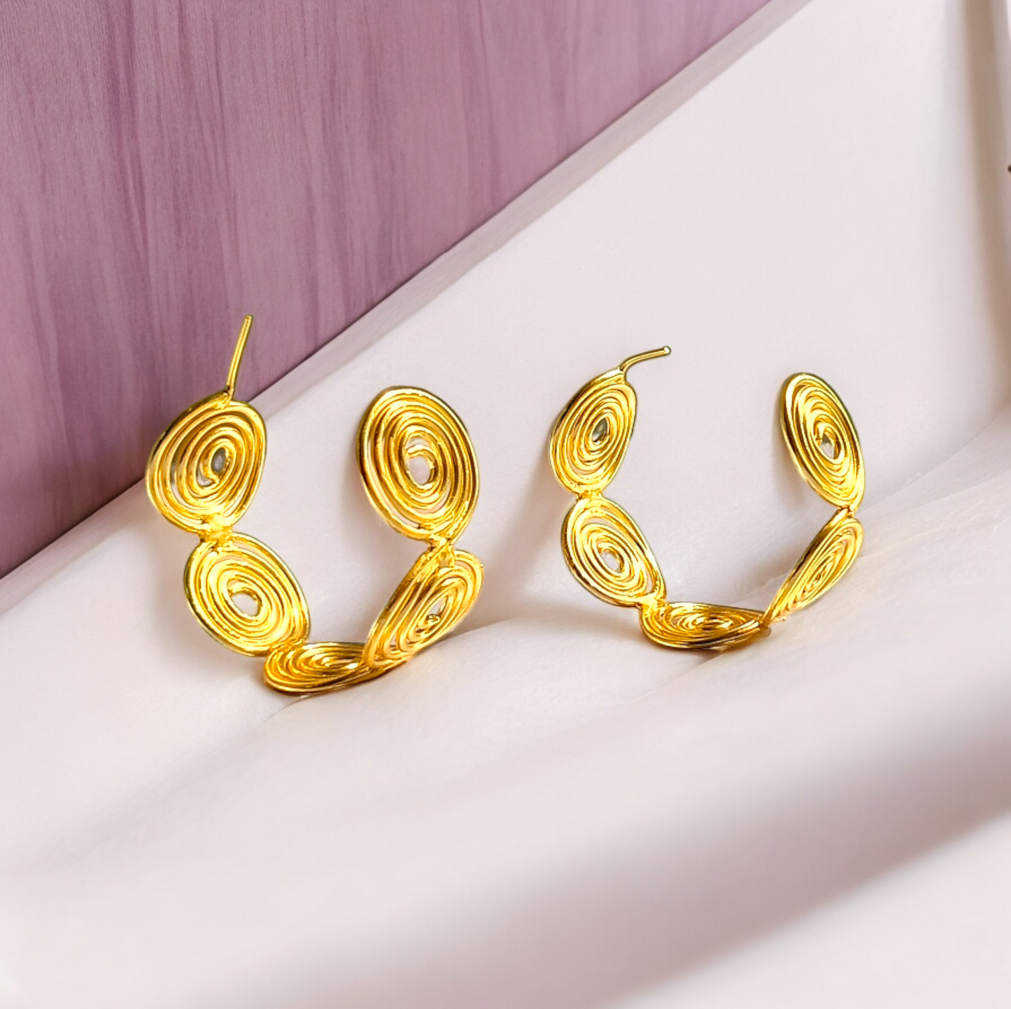 Golden Brass Hoops