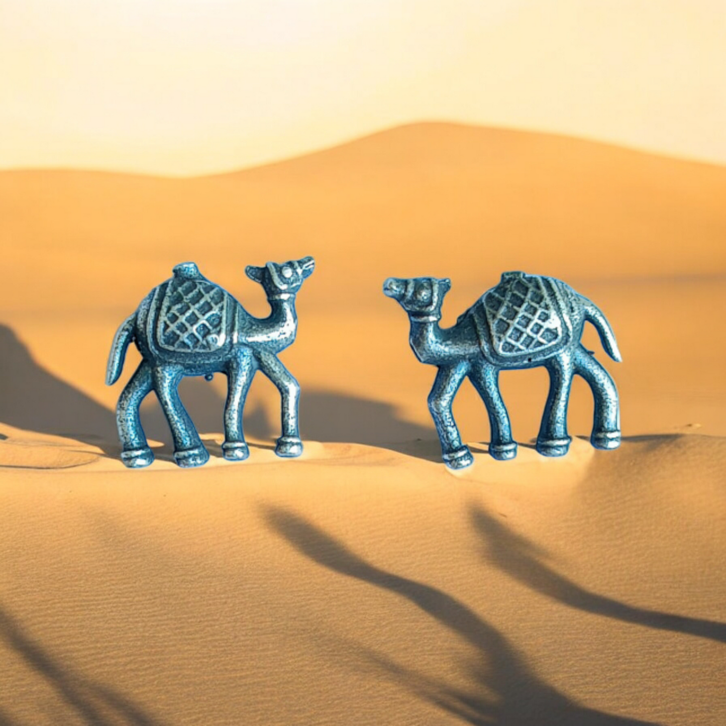 Antique Silver Camel Earrings