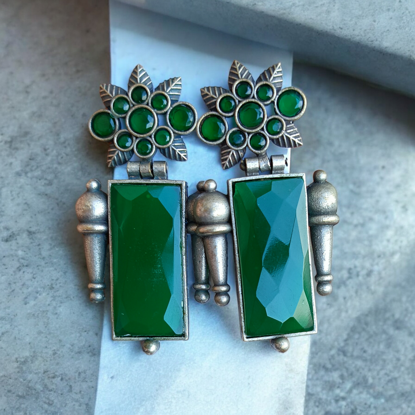 Green Monalisa Dangler Earring