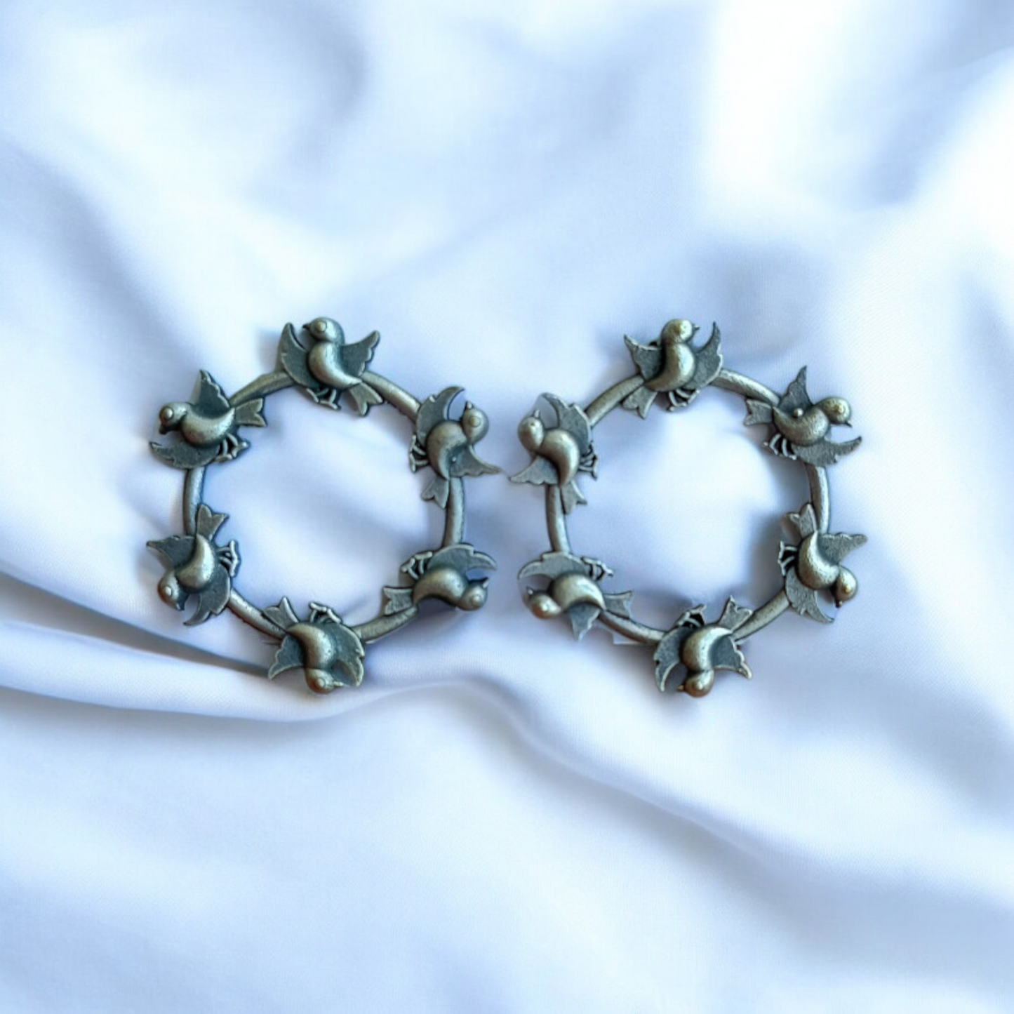 Silver Look a Like Birds Earrings