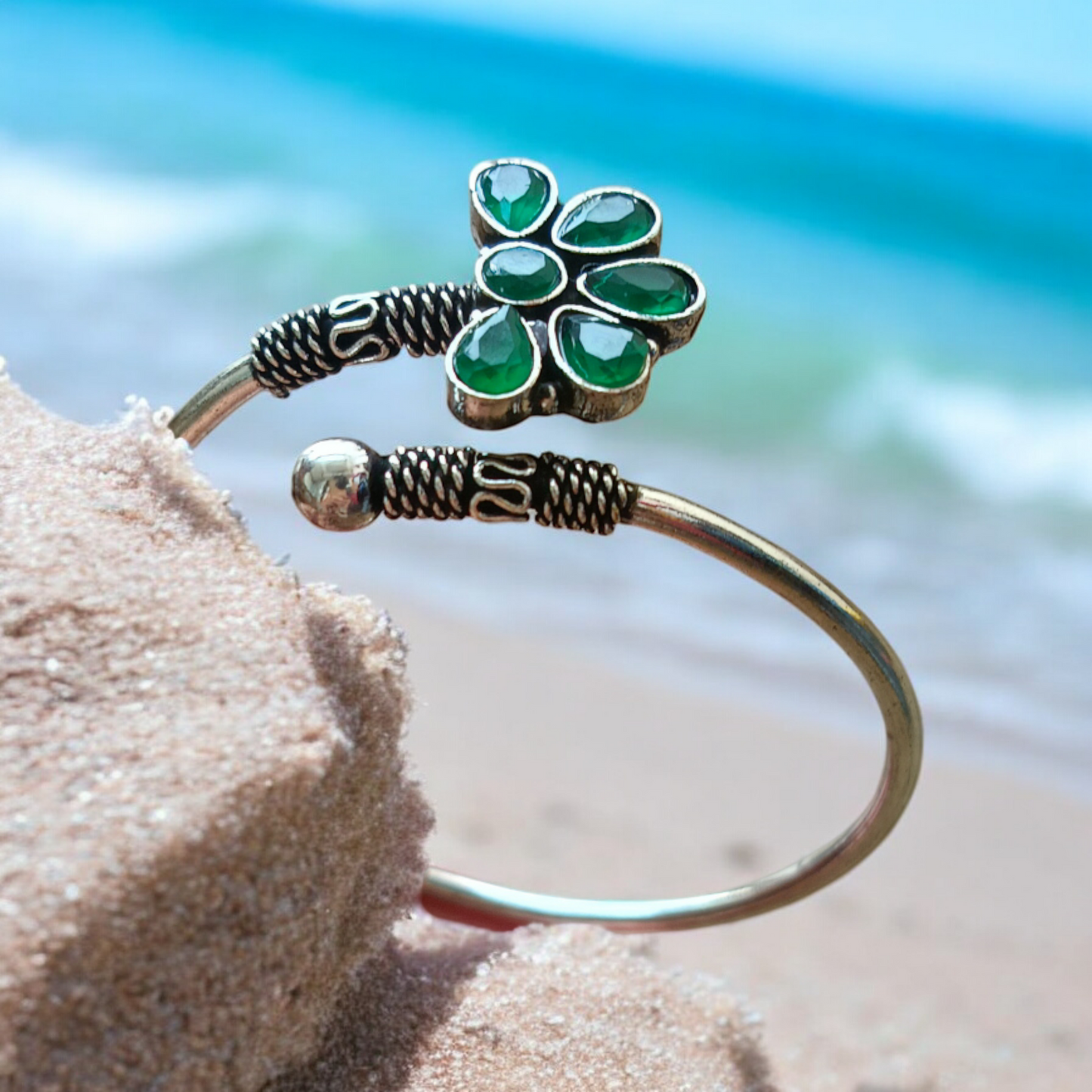 Green Oxidised Bracelet