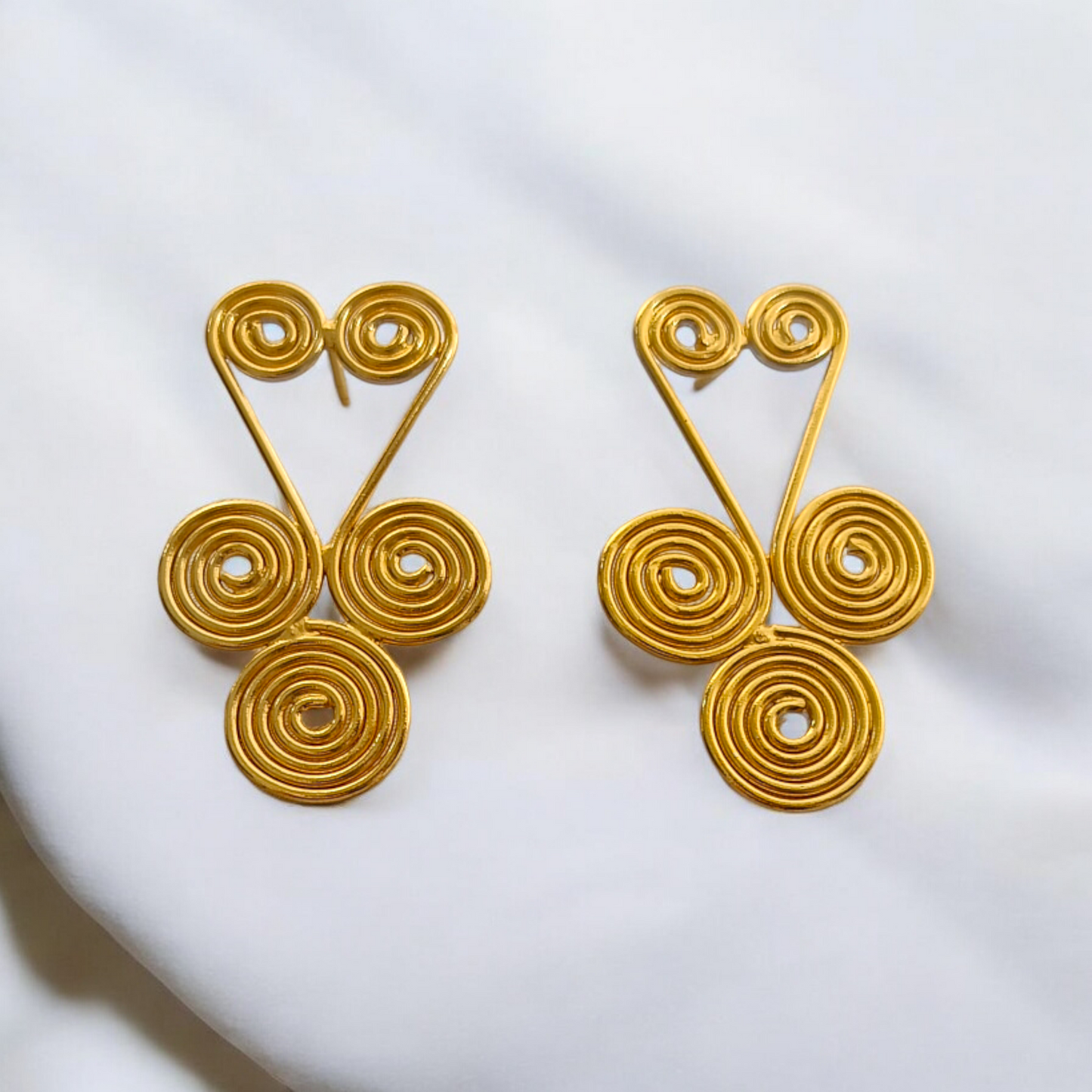 Golden Spiral Earrings