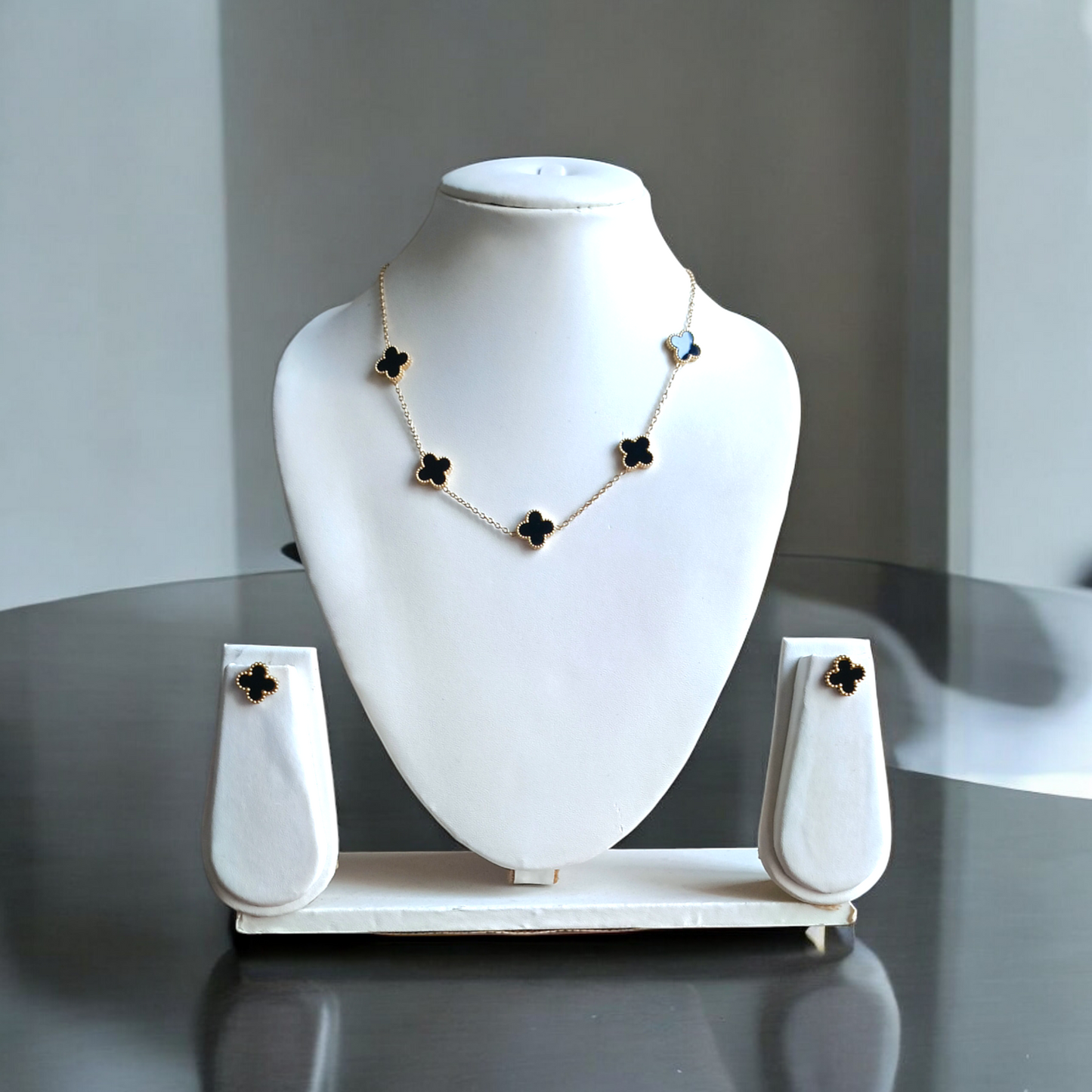 Black Clover Stone Necklace