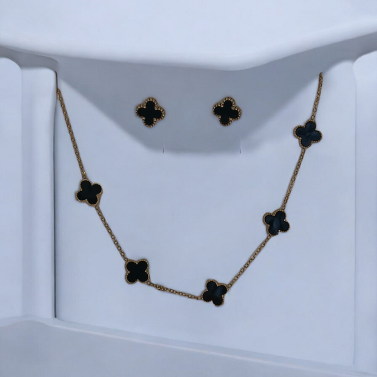 Black Clover Stone Necklace