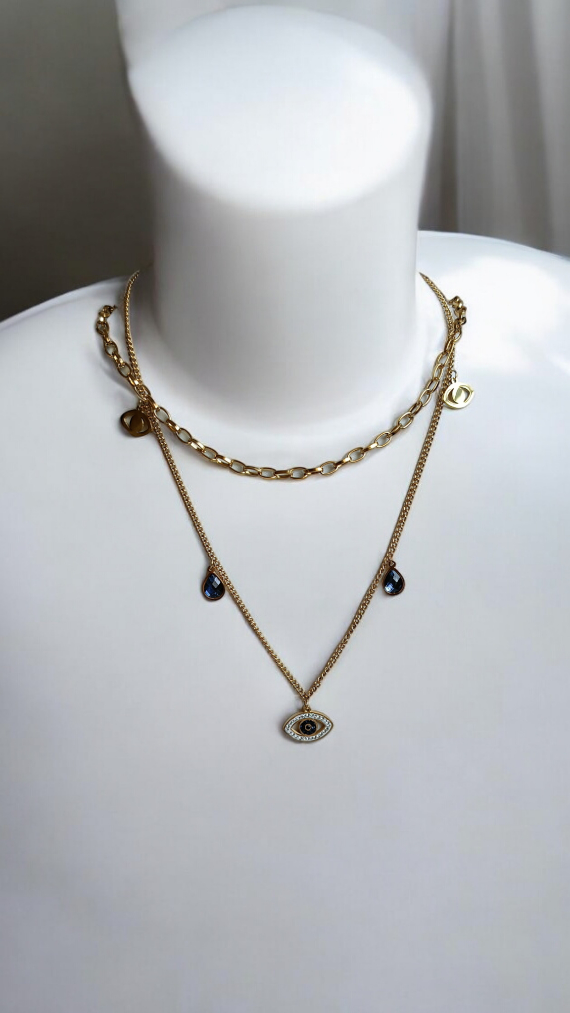 Evil-eye Cascade Necklace
