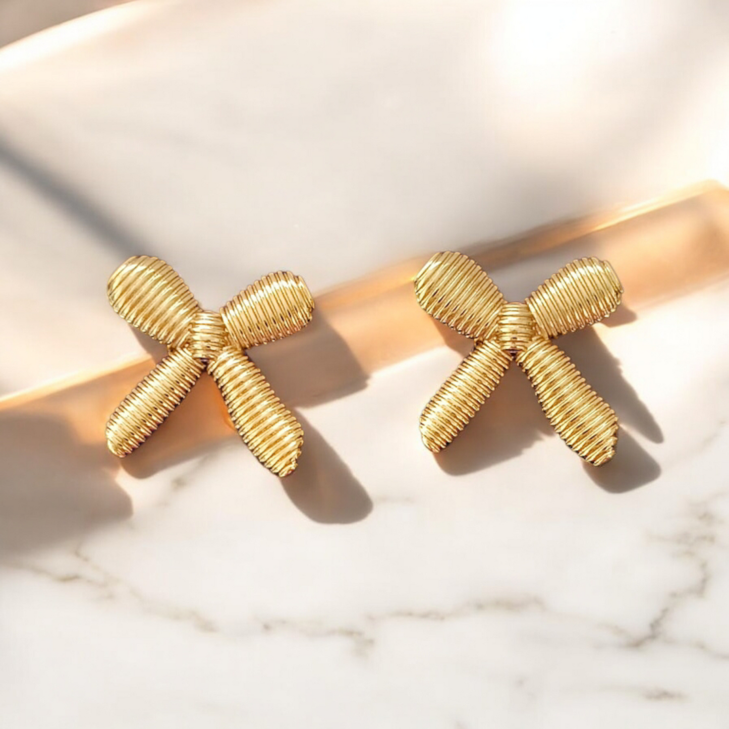 Antique Bow Stud Earrings