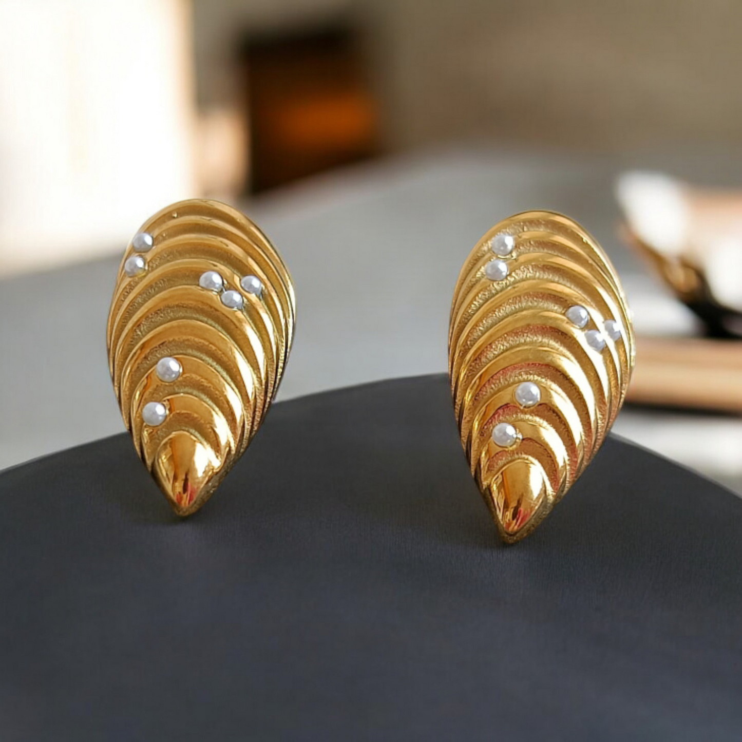 Starry Pearl Drop Earrings