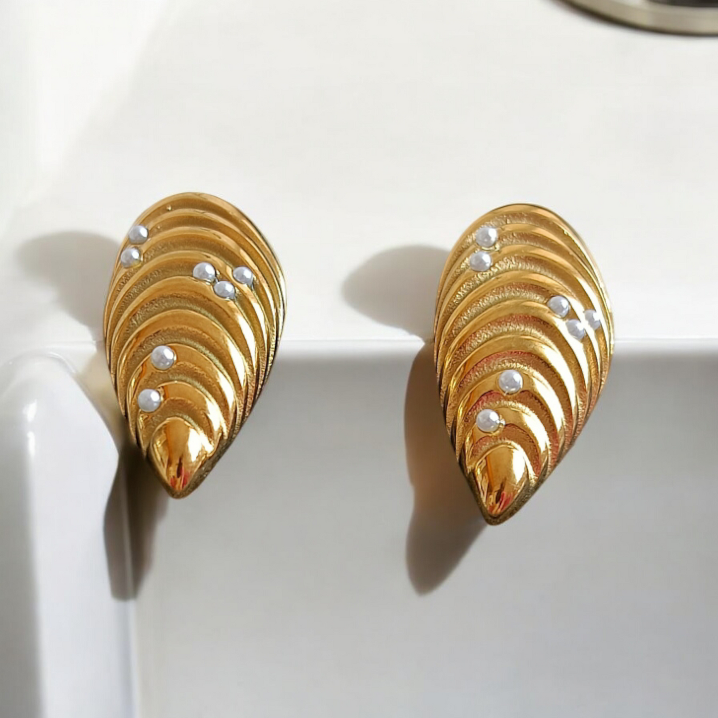 Starry Pearl Drop Earrings