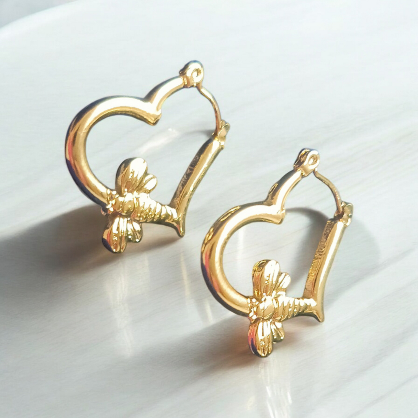Golden Love Hoop Earrings