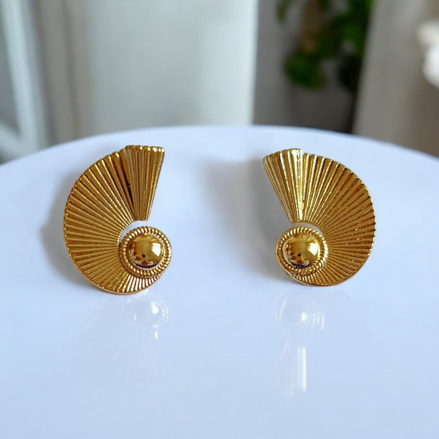 Golden Snail Earrings