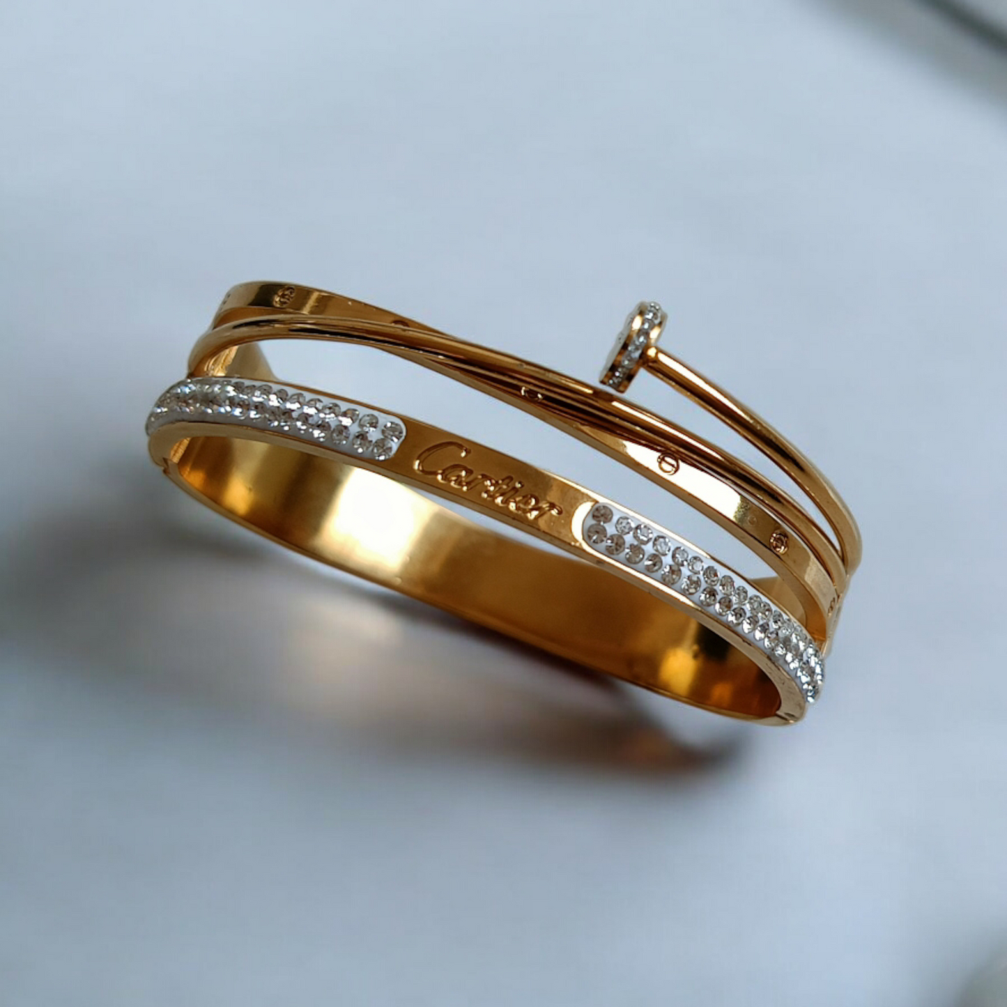 Sparkling Broad Bangle Bracelet