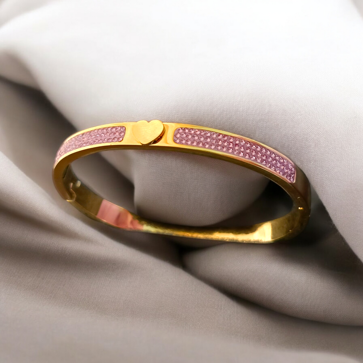 Pink Glamour Love Bangle Bracelet