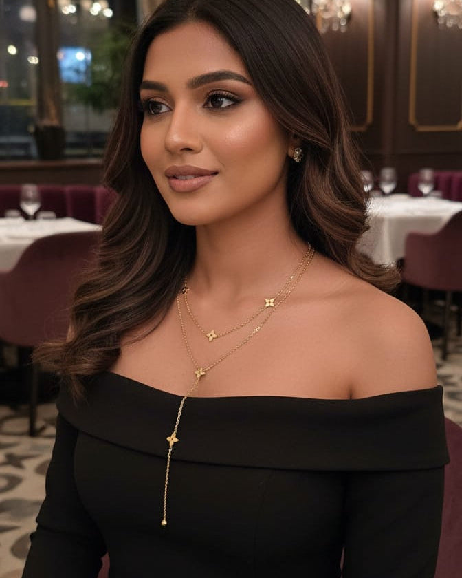 Midnight Bloom Layered Necklace