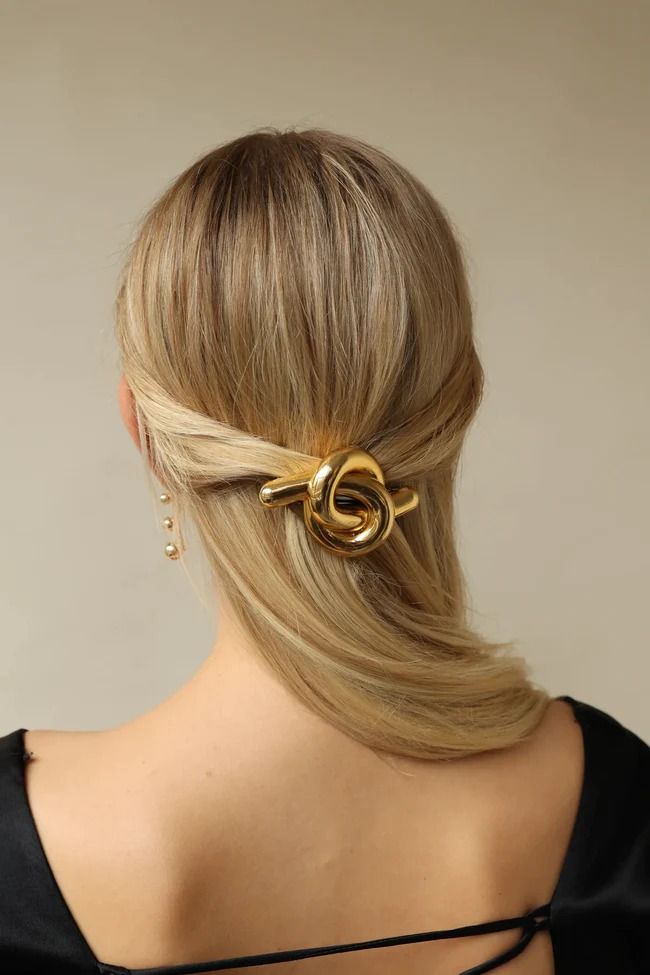 Gold-Plated Anti-Tarnish Knot Hair Tie