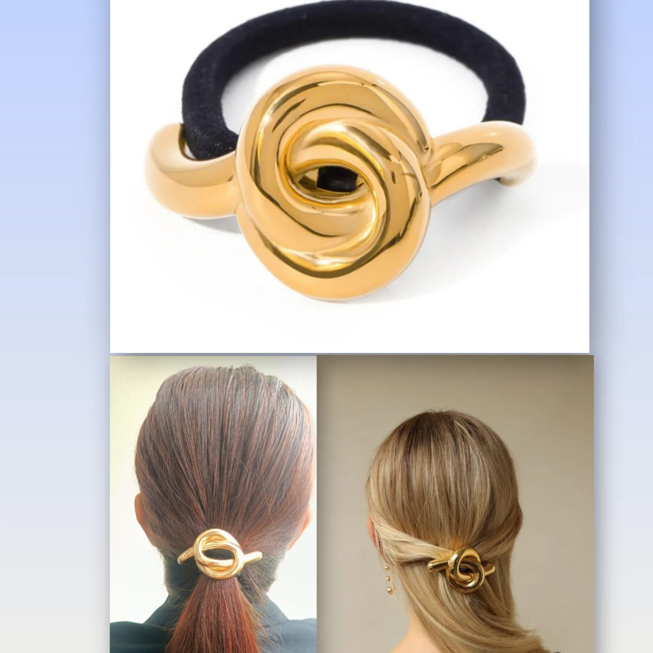 Gold-Plated Anti-Tarnish Knot Hair Tie