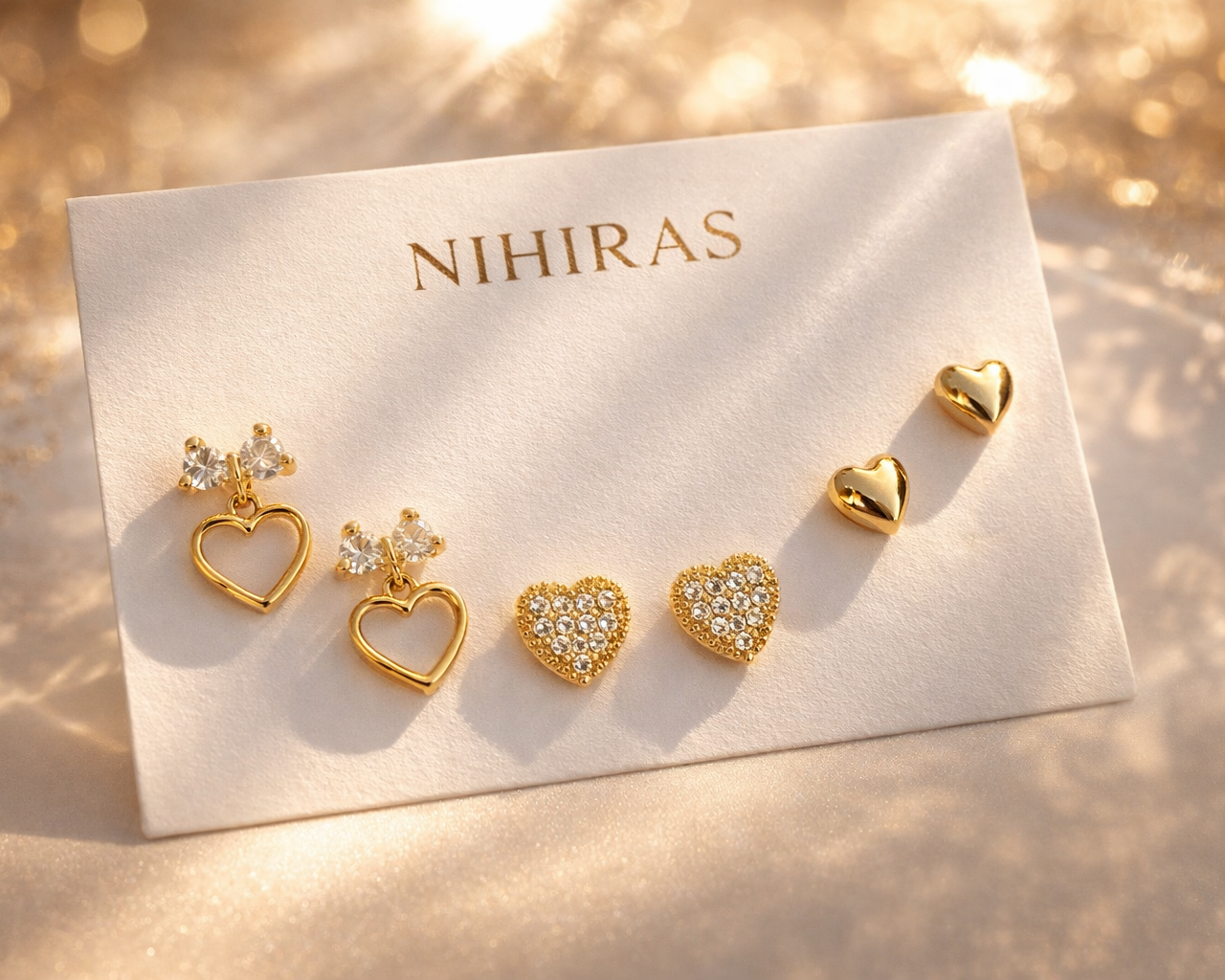 NIHIRAS Demi-Fine earrings Combo set