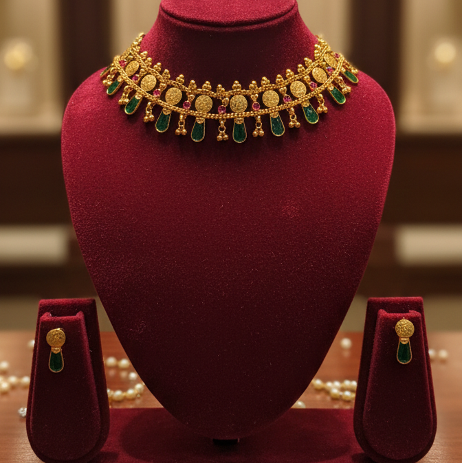 Antique Green Necklace set