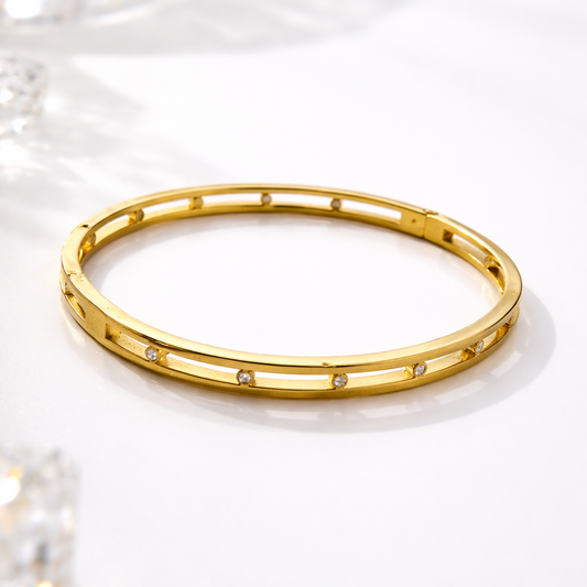 Aura Cut-Out Crystal Bangle Bracelet