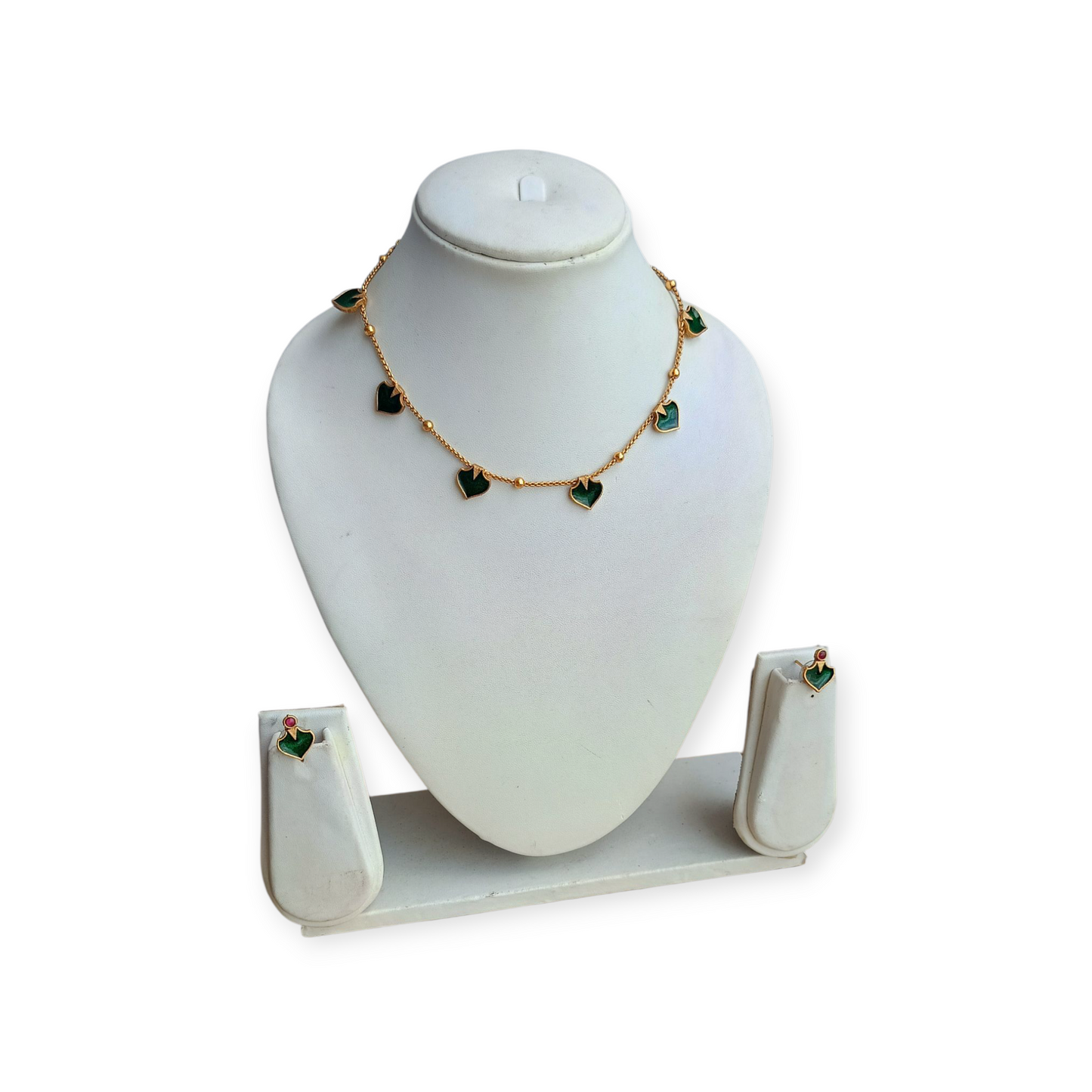 GREEN ANTIQUE JEWELLERY SET