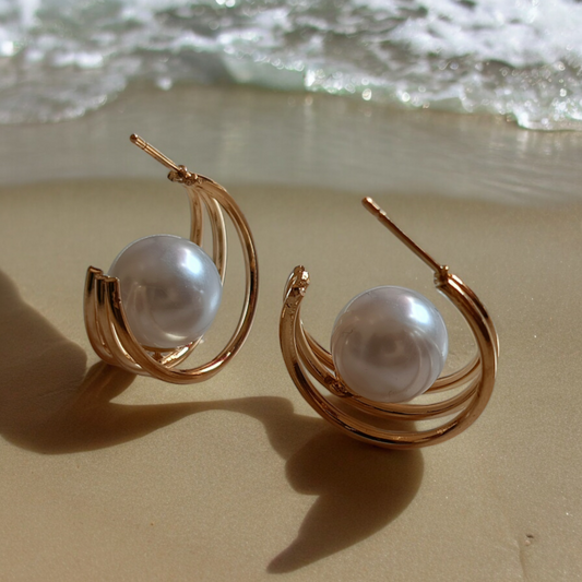 Celebrity Pearl Hoops