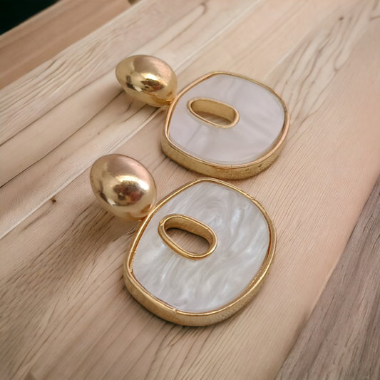 Dazzling White Earrings
