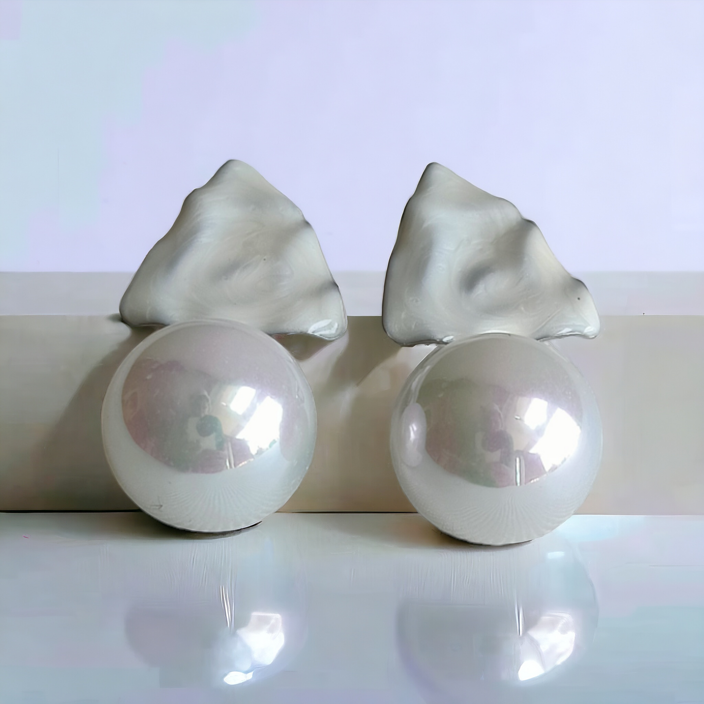 White Pearl Earrings