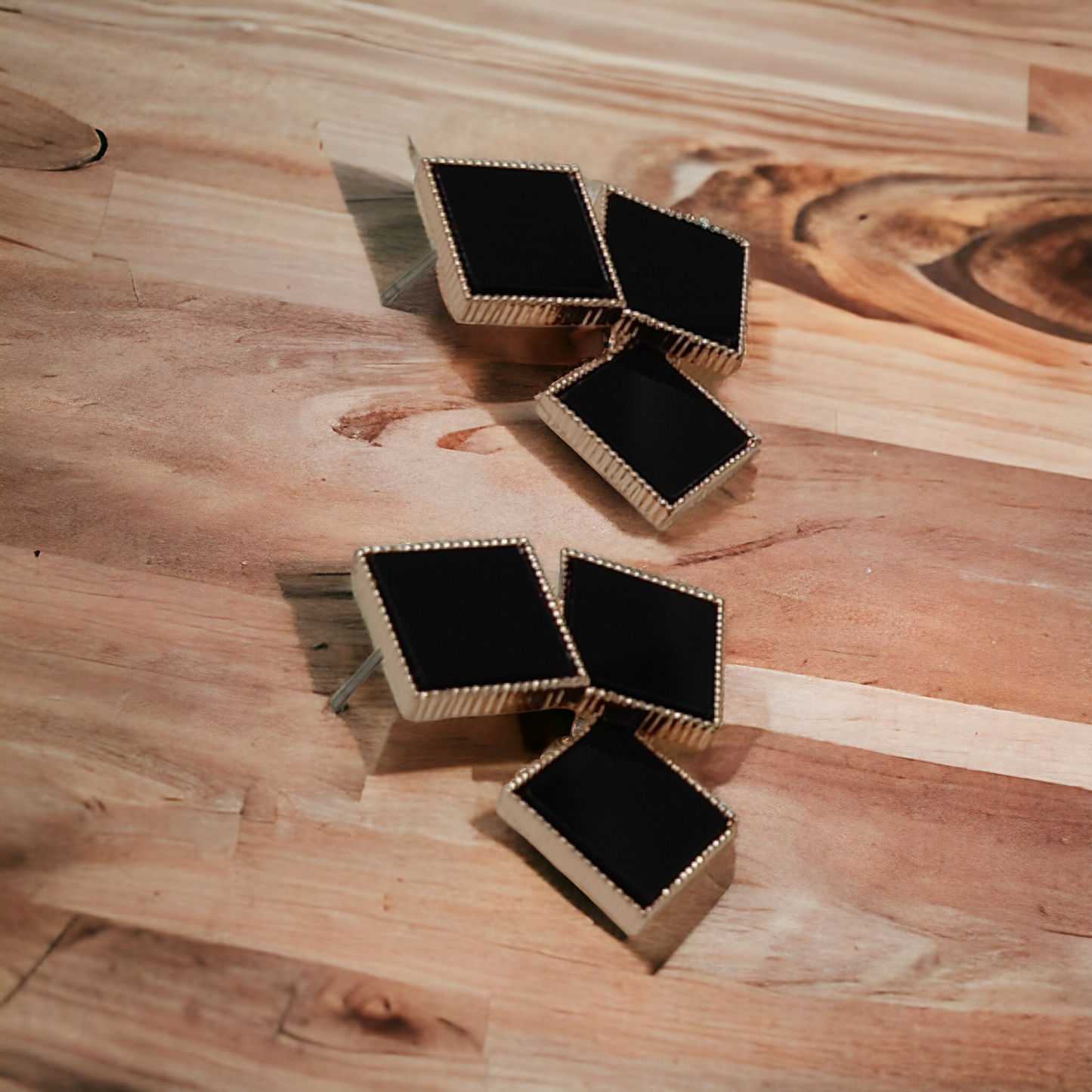 Black Stud Earrings