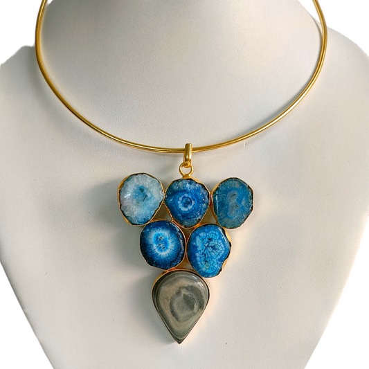 Ocean Blue Semi Precious Hasli