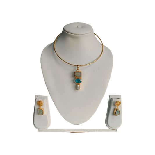 Golden Turquoise Blue Hasli
