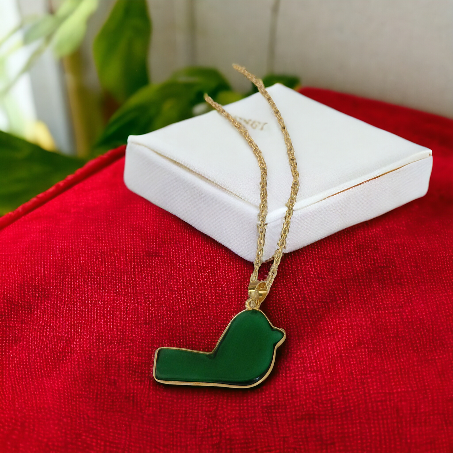Green Key Pendent Necklace
