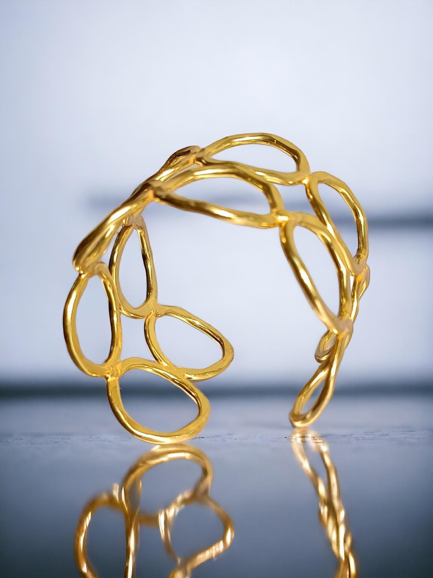 Golden Twin Cuff Bracelet
