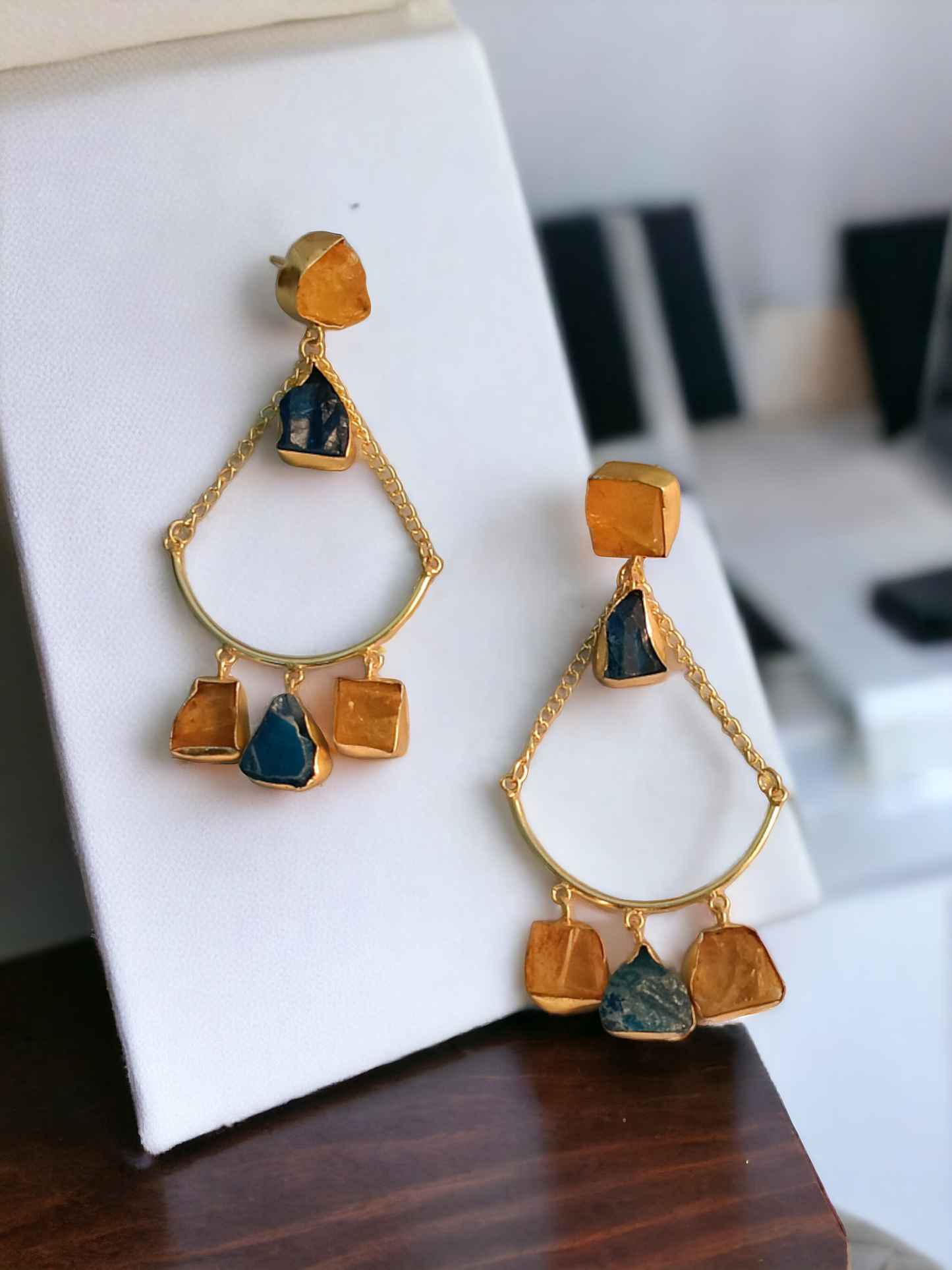 Drusy Stone Statement Earring