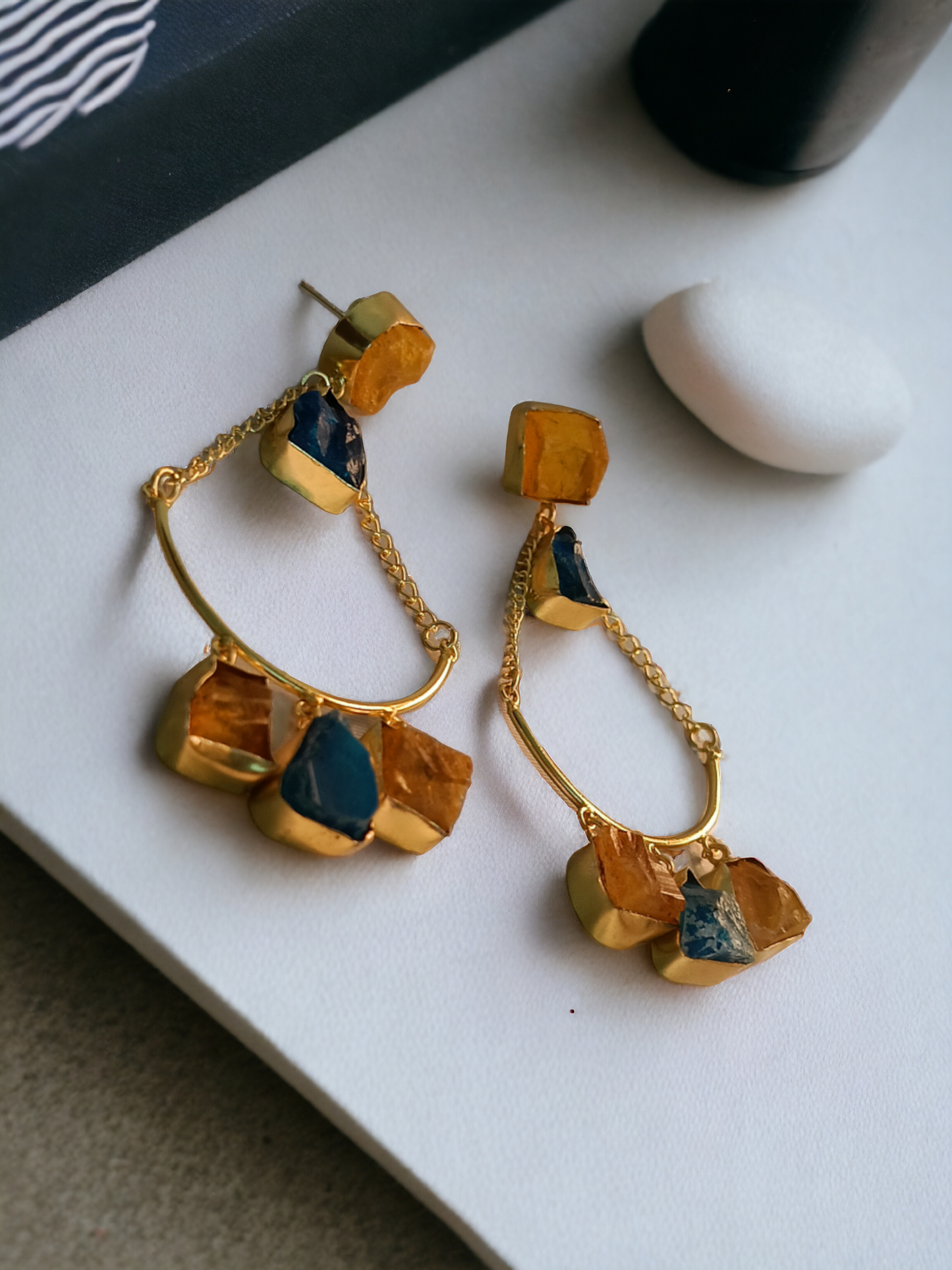 Drusy Stone Statement Earring