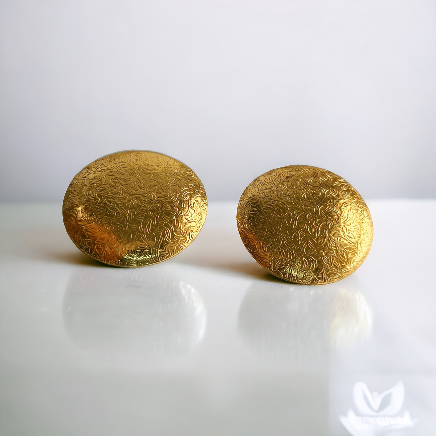 Brass Shield Earring