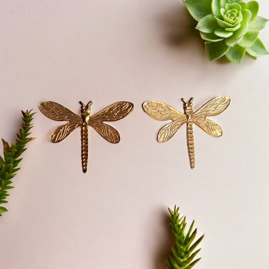 Golden Dragonfly Earrings