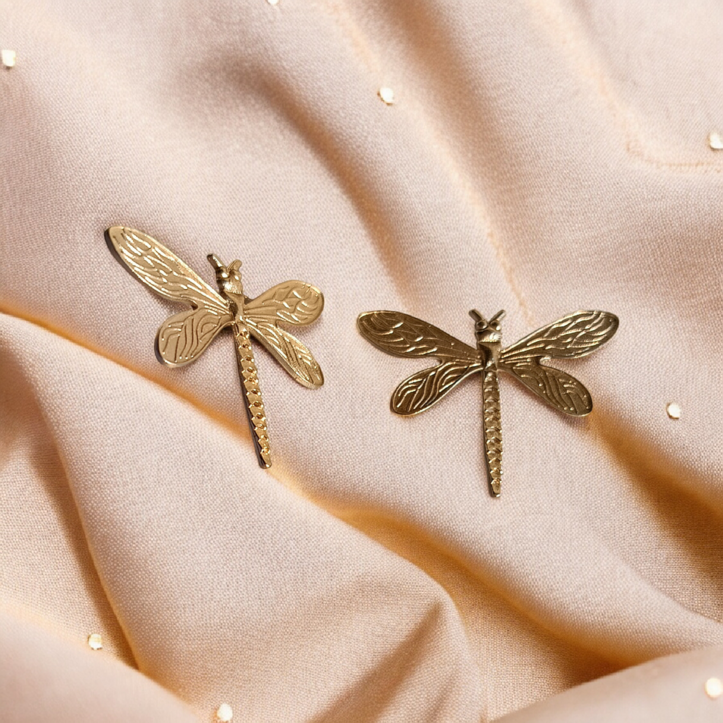 Golden Dragonfly Earrings