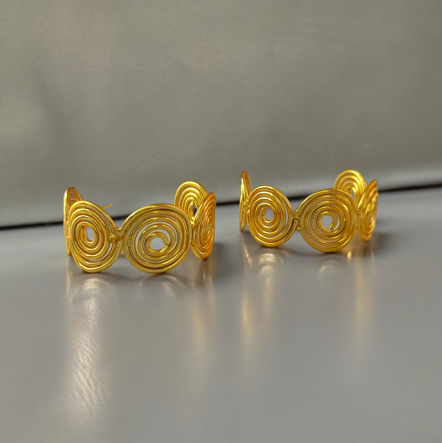Golden Brass Hoops