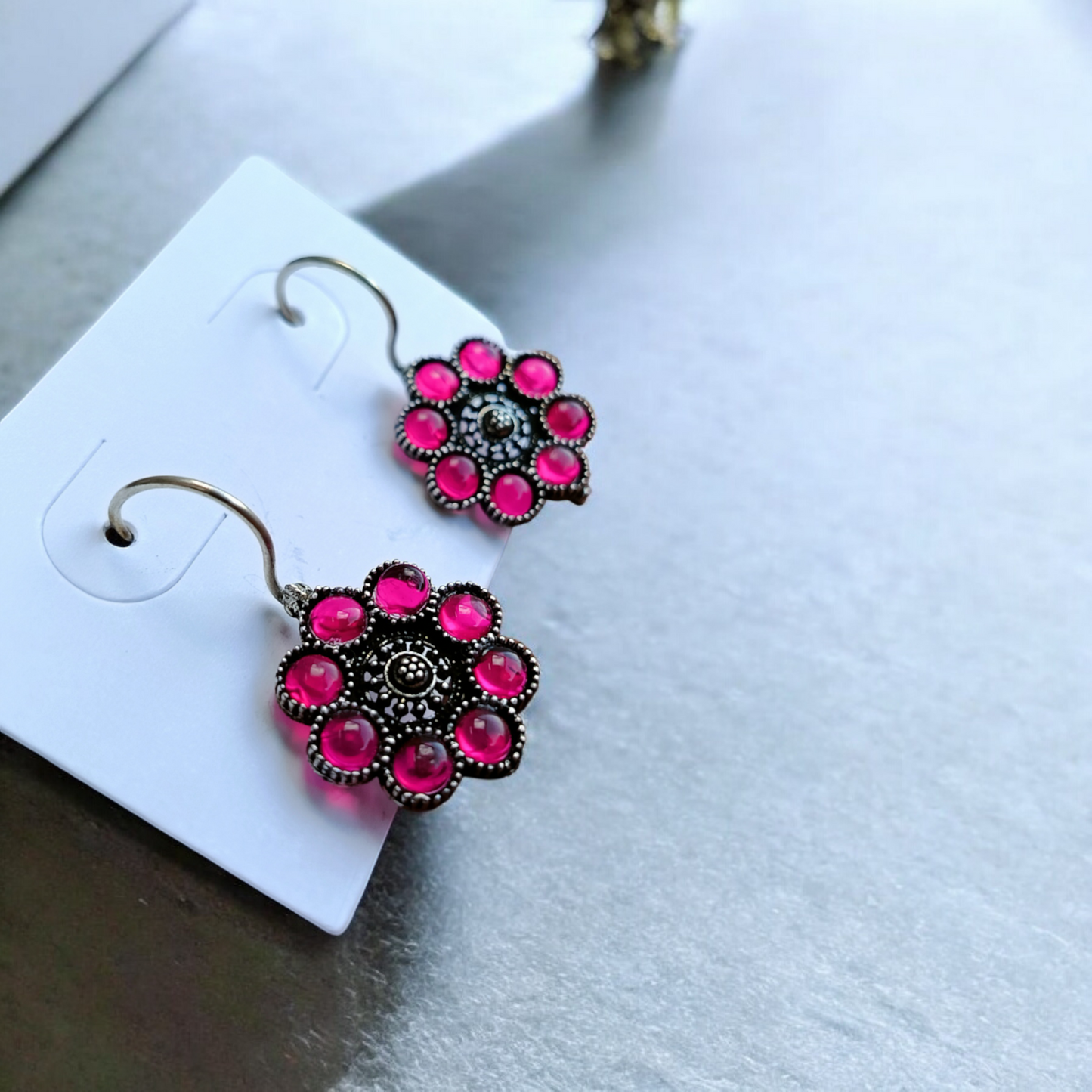 Silver Ruby Stud