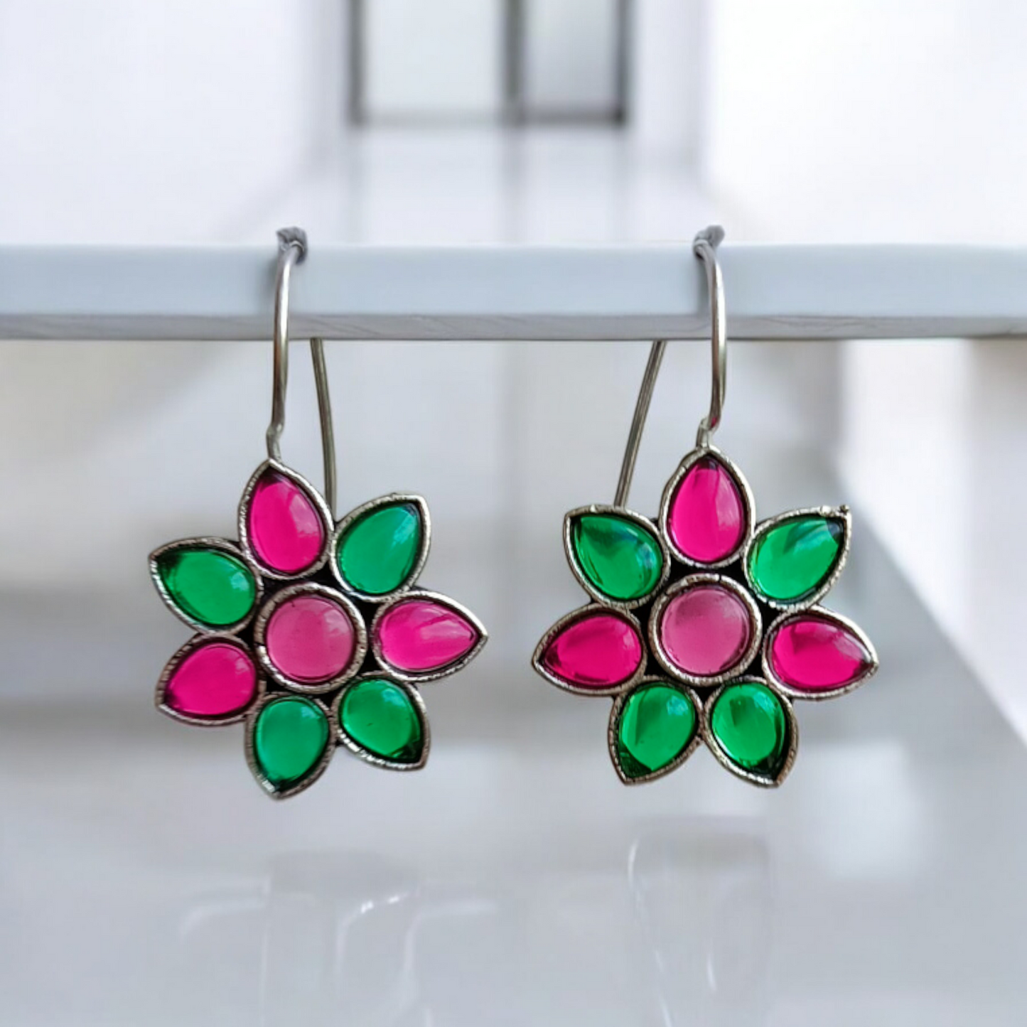 Green Ruby Earrings