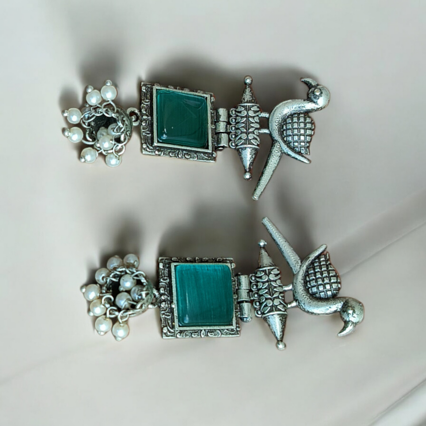 Sky-Blue Bird Jhumki Earring